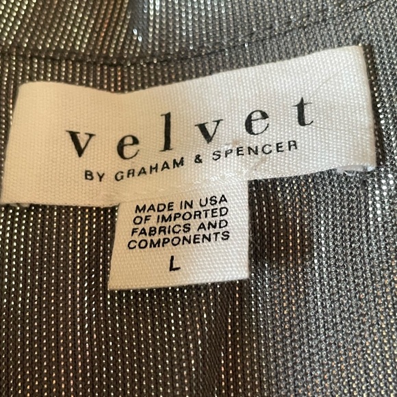 Velvet by Graham & Spencer metallic button down - Picture 3 of 5